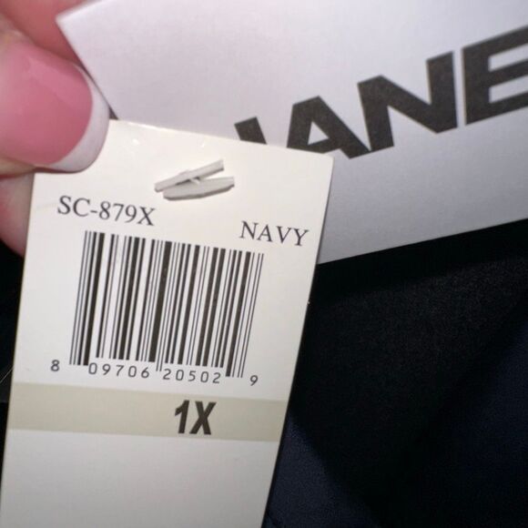 Jane Post $525 wool Lined Hooded coat in Navy blue womens 1X NWT - Picture 6 of 11